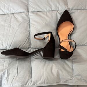 a new day Black Ankle Strap Block Heels